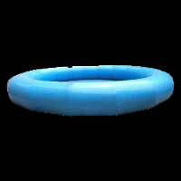 파란색 둥근 큰 풍선 수영장